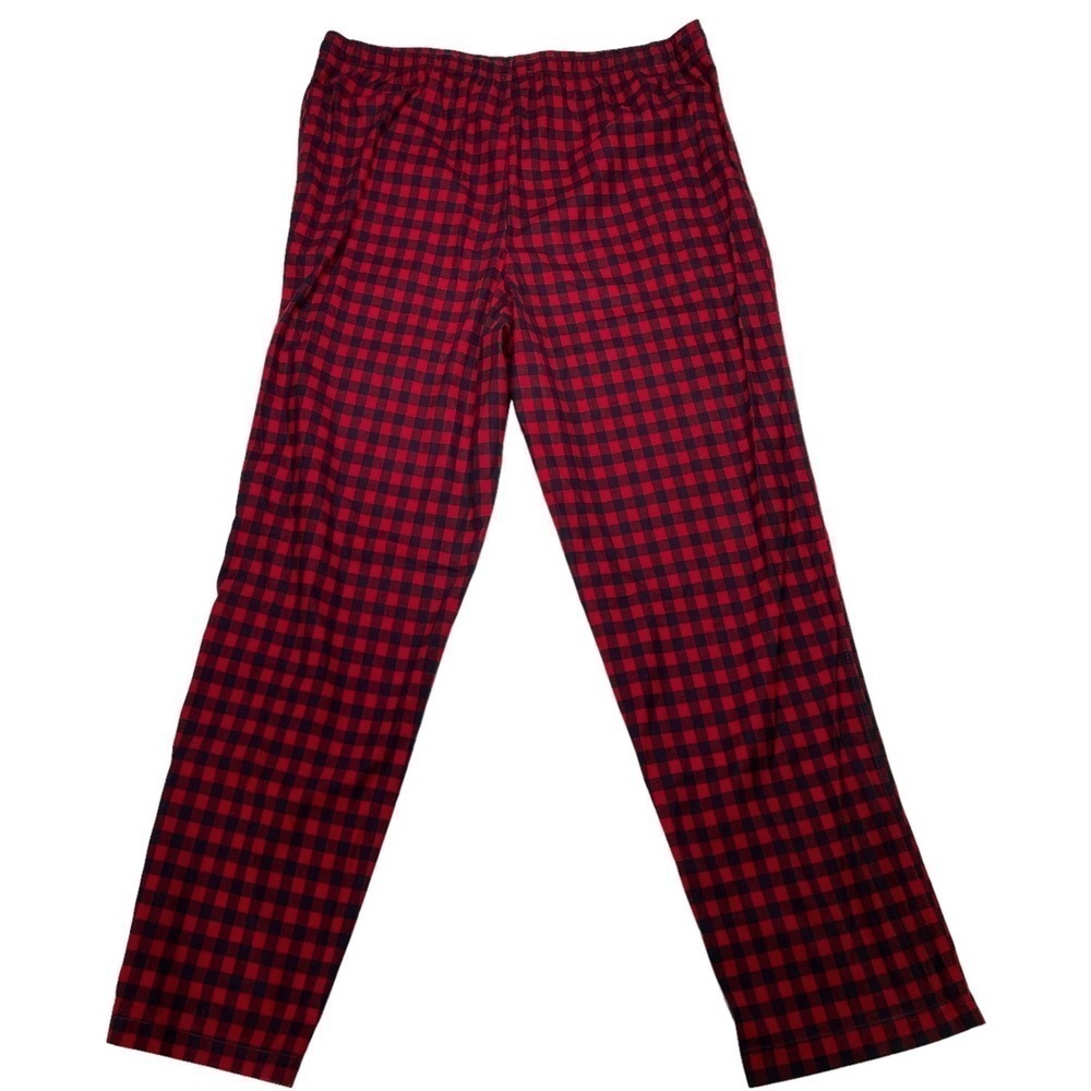 Nautica Cozy Fleece Polyester Red Plaid Mens Pajama Pants Size Large - Picture 11 of 12